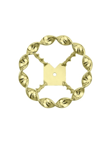 Full Flat Twisted Straight Steering Wheel Gold.